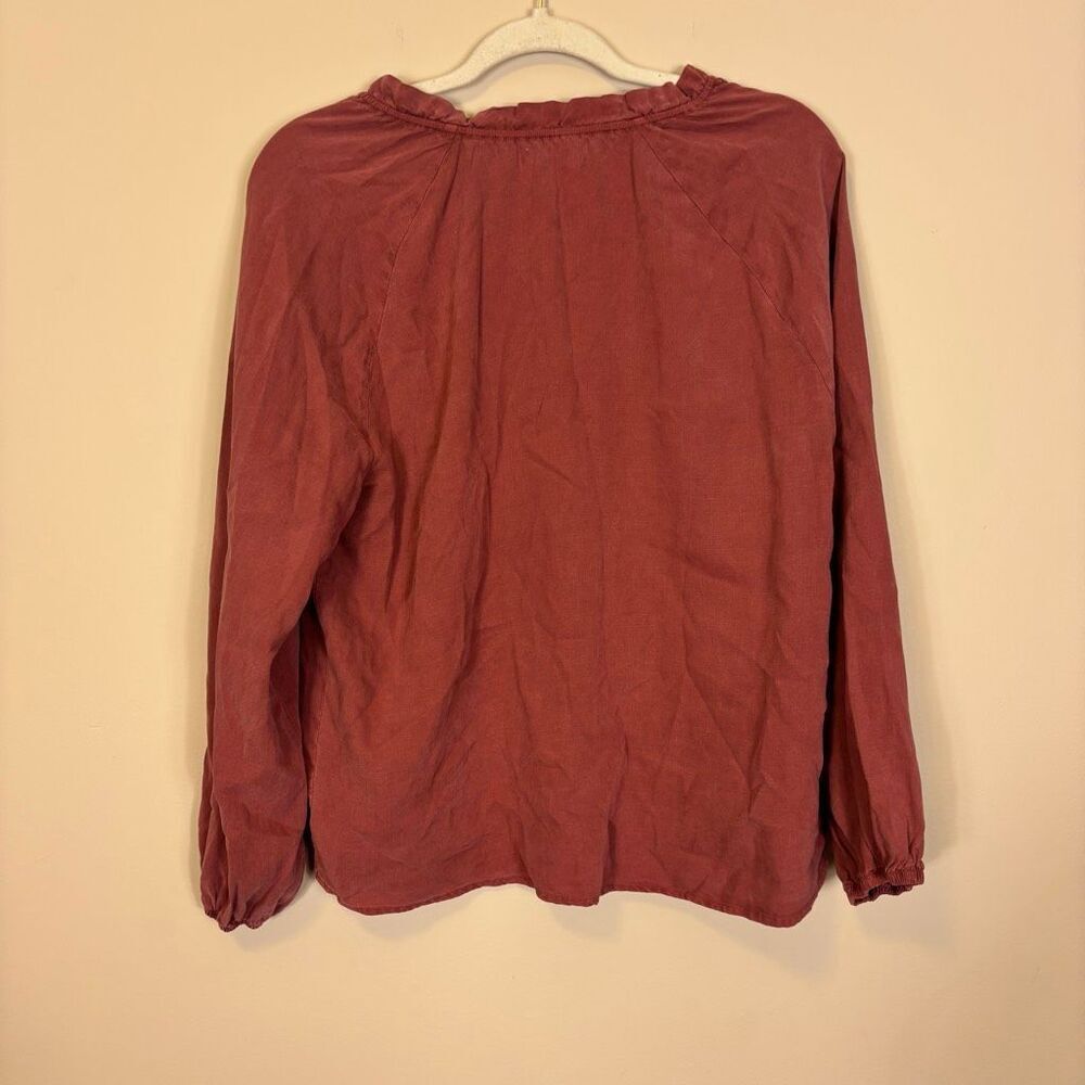 Cloth & Stone Pink Button Front Long Sleeve Blouse Top Size Medium - Picture 2 of 6
